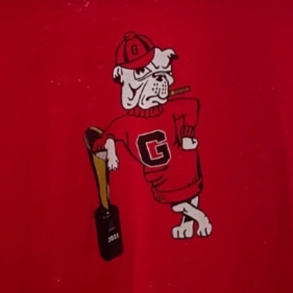NEW! Glory Glory University of Georgia Football Champion Red Shirt Retro Medium - Picture 2 of 7